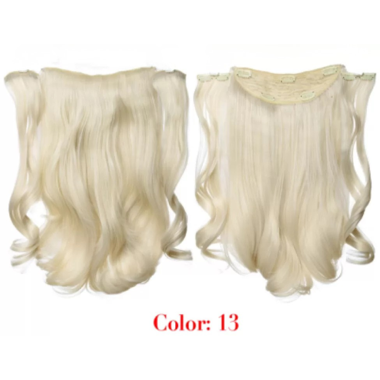 Τρέσα Συνθετική HD Κυματιστή με Κλιπ 3 Κομμάτια 45cm 185g Ice Blonde #13