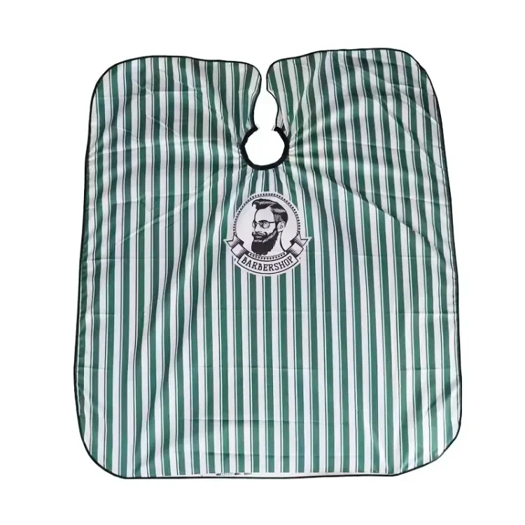 Επαγγελματική Μπέρτα Κουρέματος Barber Ριγέ Πράσινο 150cm x 135cm