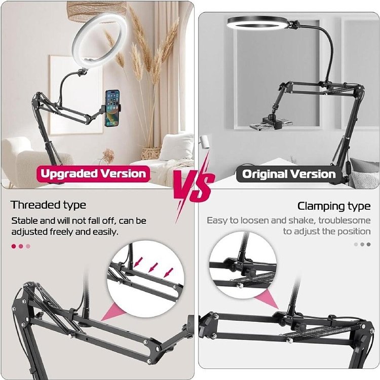 Επιτραπέζια Βάση Στήριξης Κινητού Ring Light με Usb