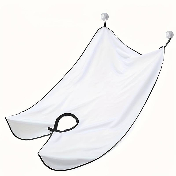 Shaving Apron with Suction Cups White