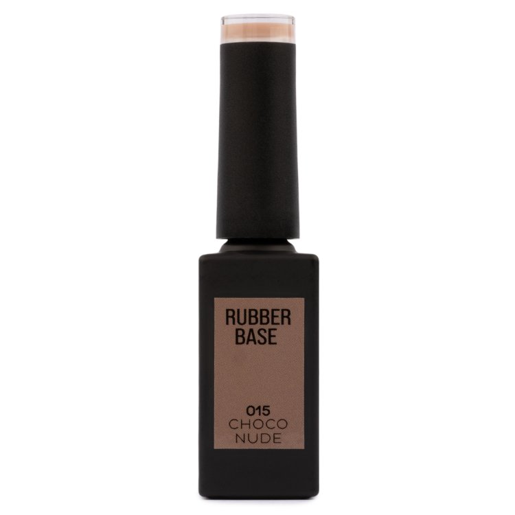 Ημιμόνιμο Βερνίκι Rubber Base Choco Nude No 015 Σκούρο Μπεζ/Καφέ 10ml