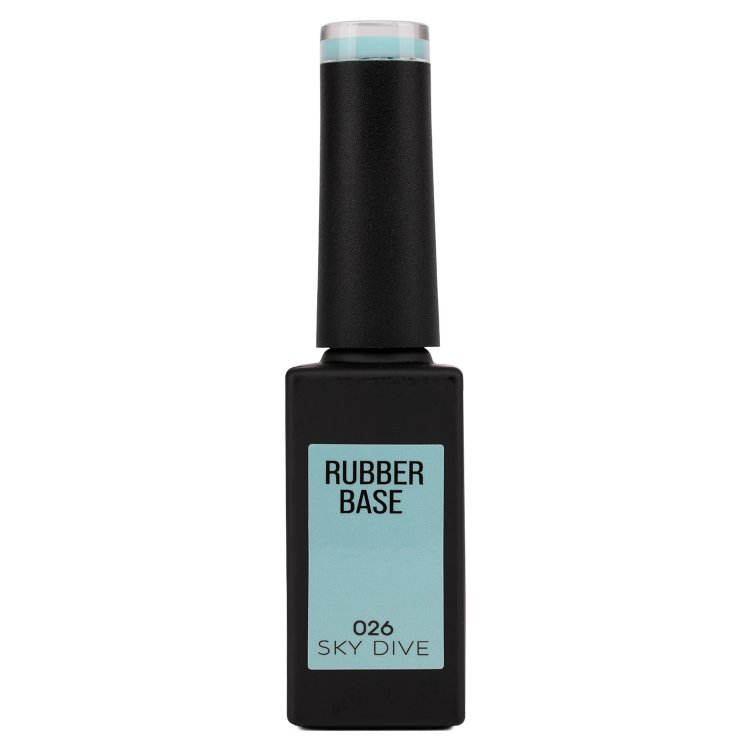 Ημιμόνιμο Βερνίκι Rubber Base Sky Dive No 026 Παστέλ Μέντα 10ml