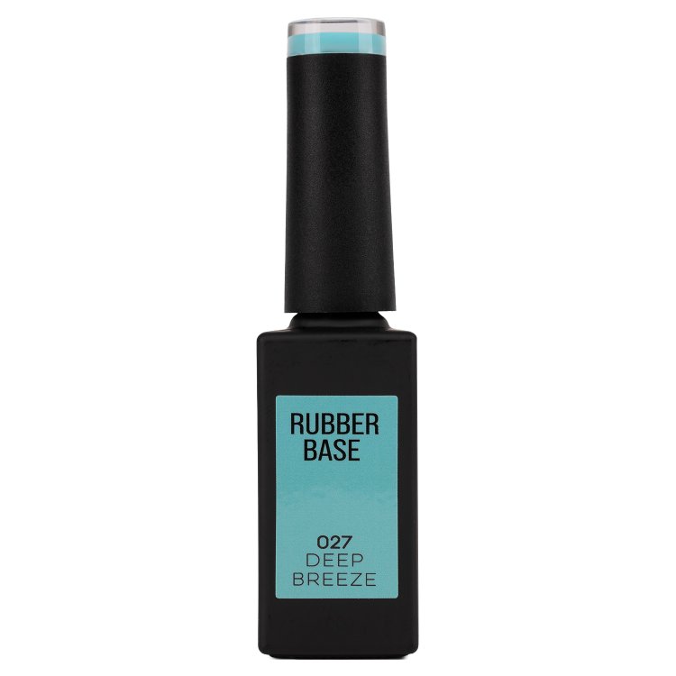 Ημιμόνιμο Βερνίκι Rubber Base Deep Breeze No 027 Τιρκουάζ 10ml