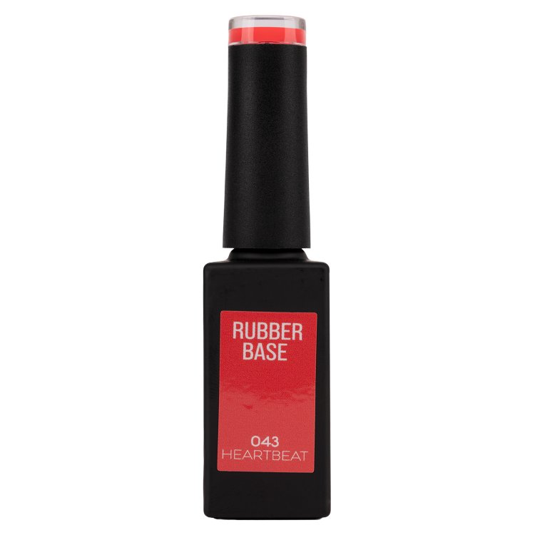 Ημιμόνιμο Βερνίκι Rubber Base Heartbeat No 043 Κοραλί 10ml