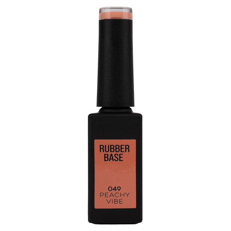 Ημιμόνιμο Βερνίκι Rubber Base Peachy Vibe No 049 Σομόν 10ml