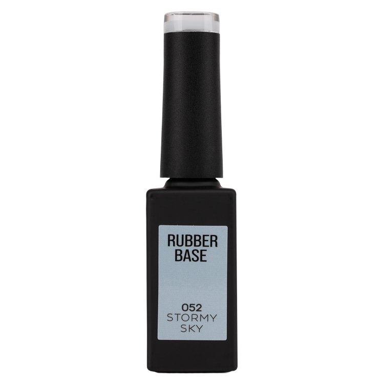 Ημιμόνιμο Βερνίκι Rubber Base Stormy Sky No 052 Ανοιχτό Γκρι 10ml