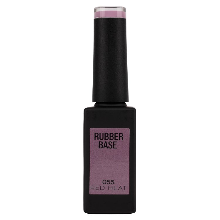 Ημιμόνιμο Βερνίκι Rubber Base Red Heat No 055 Μωβ Ροζ 10ml