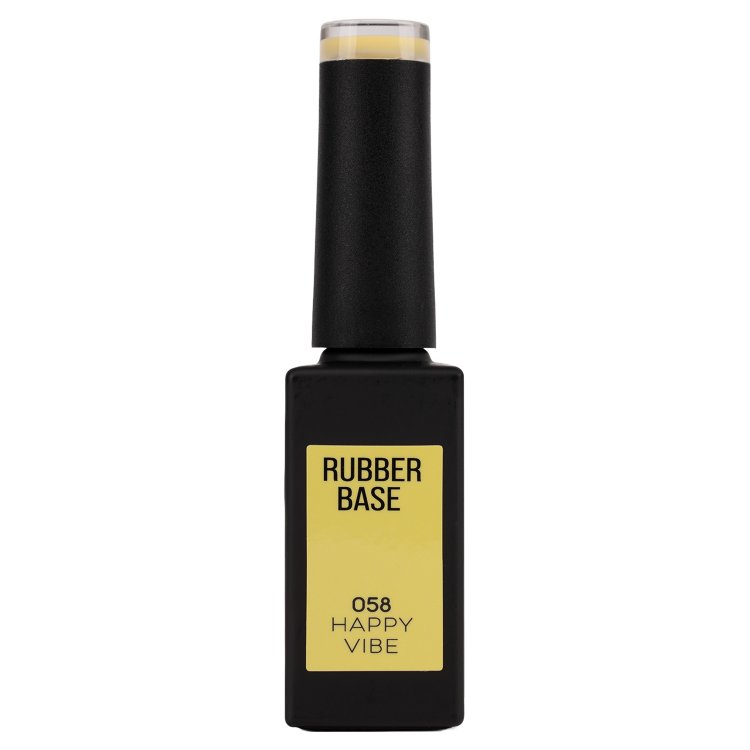 Ημιμόνιμο Βερνίκι Rubber Base Happy Vibe No 058 Κίτρινο Παστέλ 10ml
