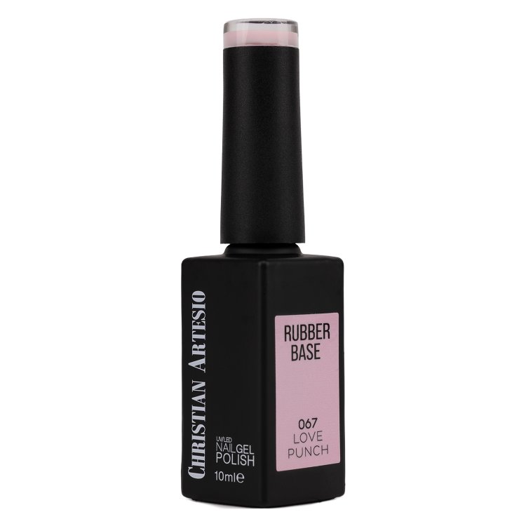 Ημιμόνιμο Βερνίκι Rubber Base Love Punch No 067 Απαλό Ροζ 10ml