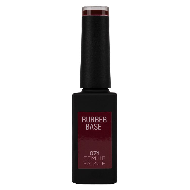 Ημιμόνιμο Βερνίκι Rubber Base Femme Fatale No 071 Μπορντό Ημιδιάφανο 10ml