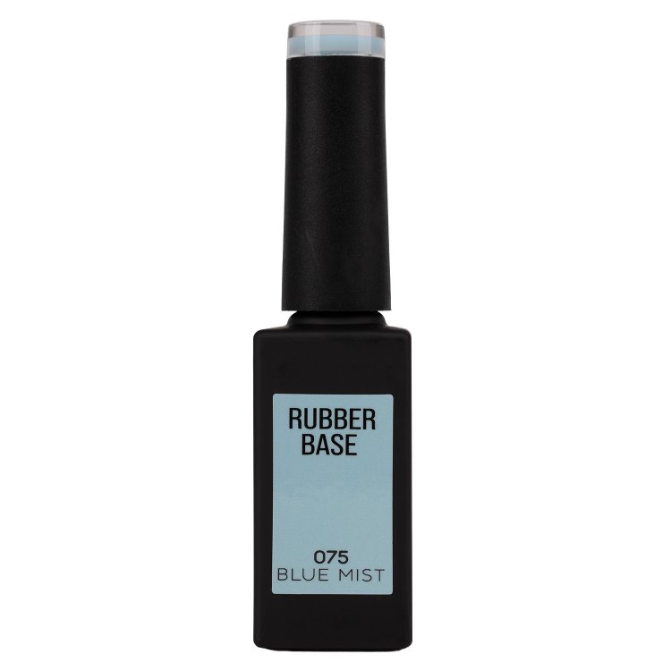 Ημιμόνιμο Βερνίκι Rubber Base Blue Mist No 075 Ανοιχτό Γαλάζιο 10ml