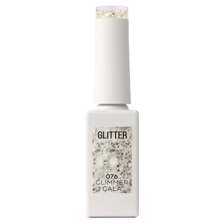 Ημιμόνιμο Βερνίκι Νυχιών Νο 076 Glimmer Gala Λευκόχρυσο Glitter Παγιέτα 10ml - Christian Artesio
