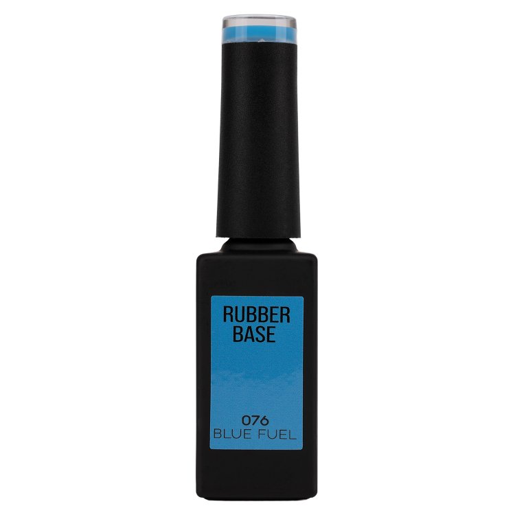 Ημιμόνιμο Βερνίκι Rubber Base Blue Fuel No 076 Γαλάζιο 10ml