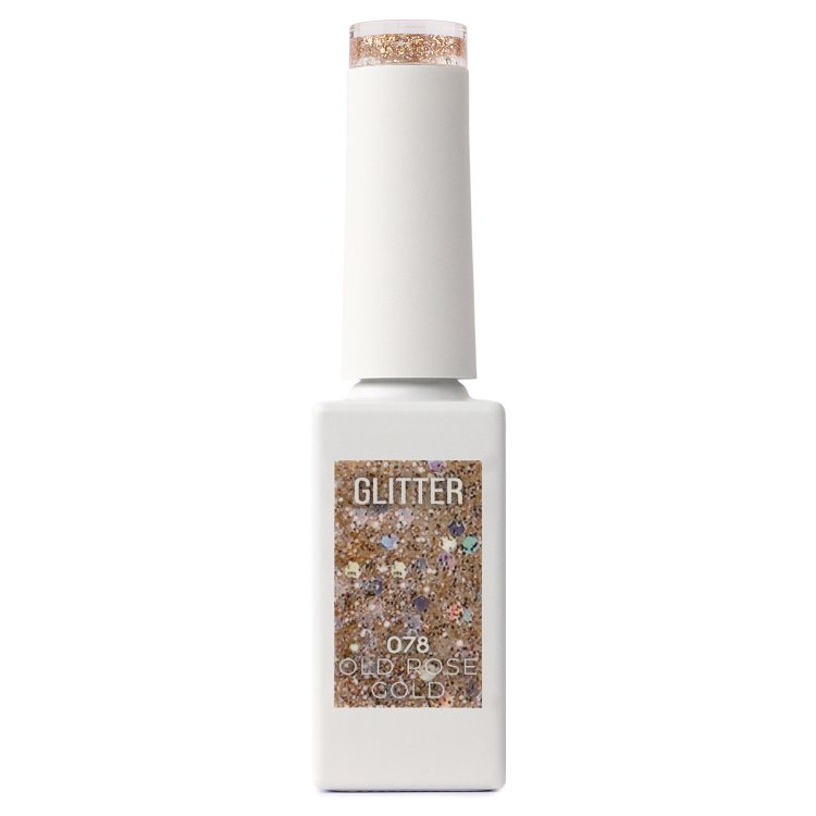 Gel Nail Polish No 078 Rose Gold Sequin Glitter 10ml - Christian Artesio
