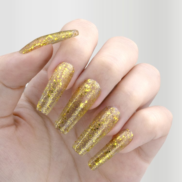 Ημιμόνιμο Βερνίκι Νυχιών Νο 079 Χρυσό Glitter Παγιέτα 10ml - Christian Artesio