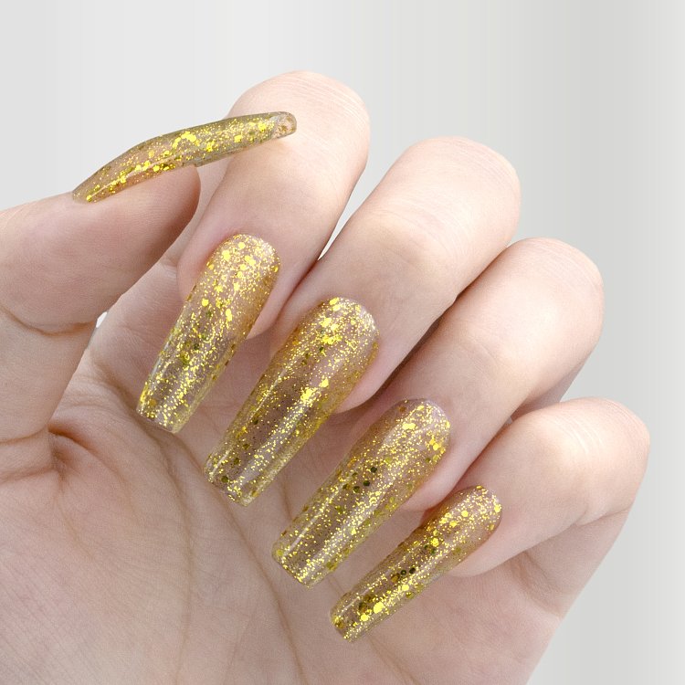 Ημιμόνιμο Βερνίκι Νυχιών Νο 079 Χρυσό Glitter Παγιέτα 10ml - Christian Artesio