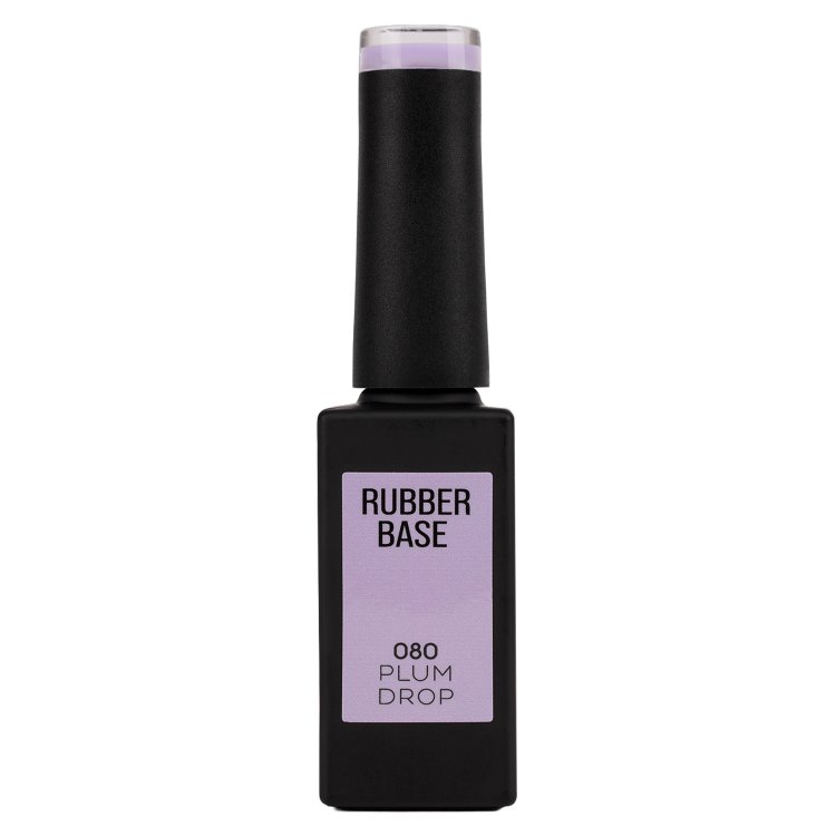 Ημιμόνιμο Βερνίκι Rubber Base Plum Drop No 080 Λιλά 10ml