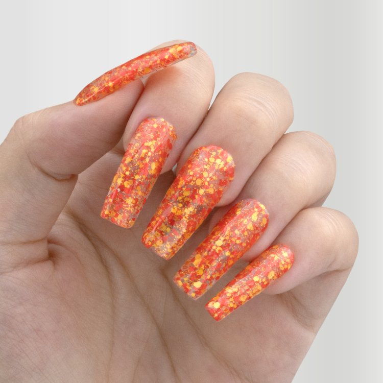 Ημιμόνιμο Βερνίκι Νυχιών Νο 081 Κόκκινο Χρυσό Παγιέτα 10ml - Christian Artesio