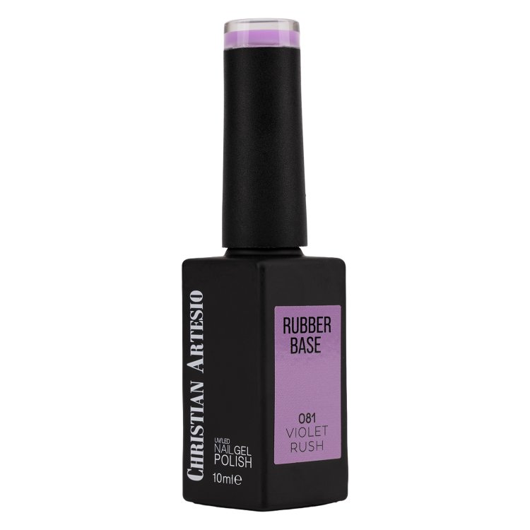 Ημιμόνιμο Βερνίκι Rubber Base Violet Rush No 081 Λιλά 10ml
