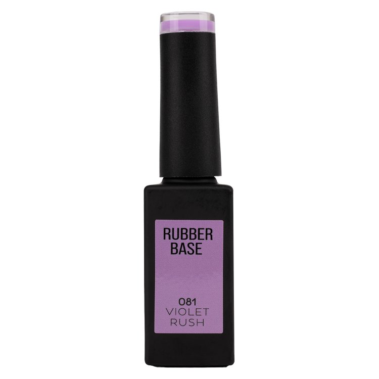 Ημιμόνιμο Βερνίκι Rubber Base Violet Rush No 081 Λιλά 10ml