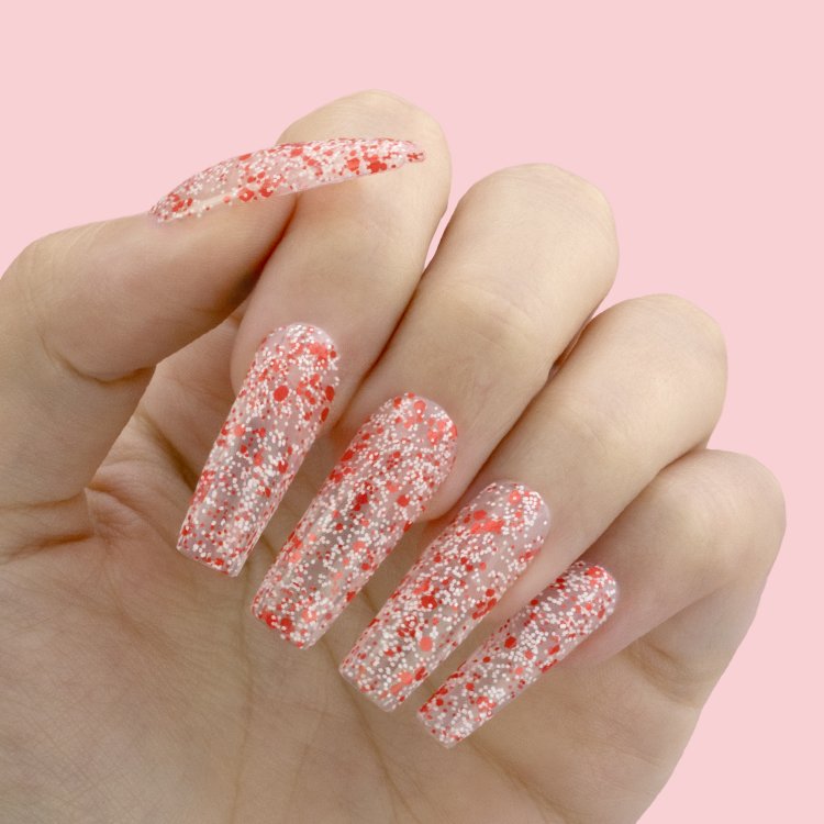 Ημιμόνιμο Βερνίκι Νυχιών Νο 082 Λευκό Κόκκινο Παγιέτα Flakes 10ml - Christian Artesio