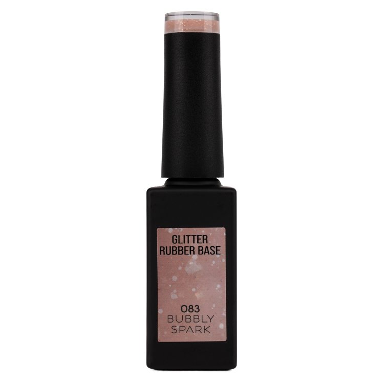 Ημιμόνιμο Βερνίκι Rubber Base Bubbly Spark No 083 Nude Glitter 10ml