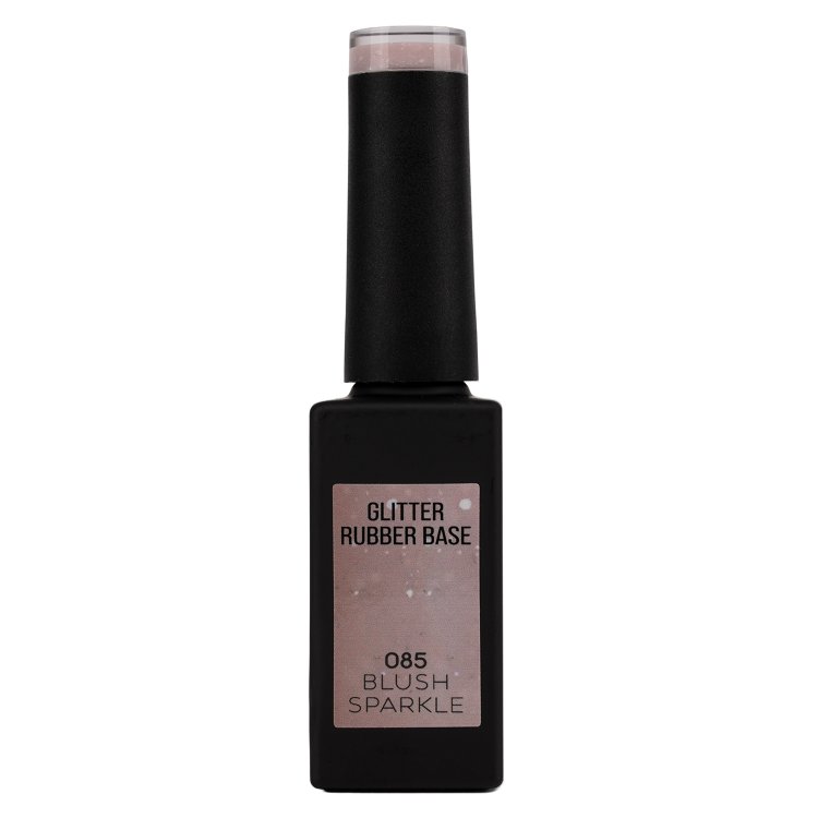 Ημιμόνιμο Βερνίκι Rubber Base Blush Sparkle No 085 Ροζ Απαλό Glitter 10ml