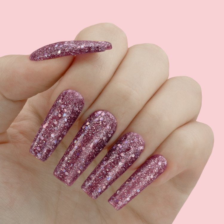 Ημιμόνιμο Βερνίκι Νυχιών Νο 087 Μωβ Ημιδιάφανο Glitter Παγιέτα 10ml - Christian Artesio