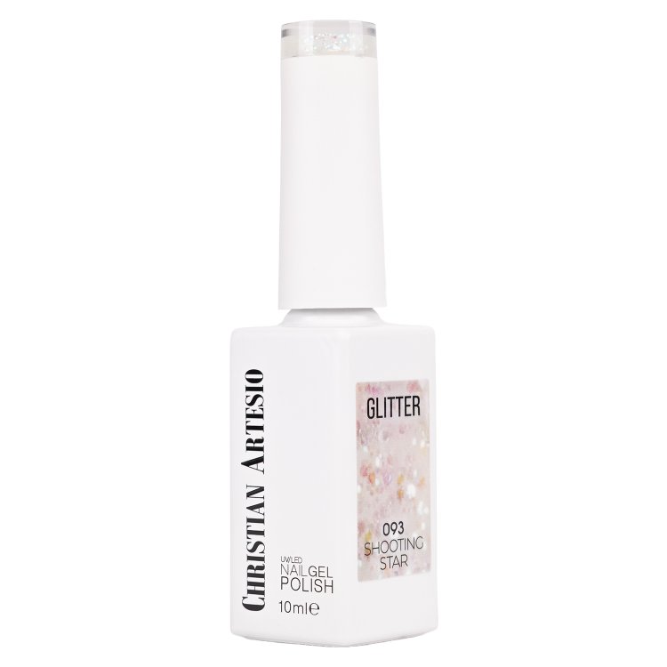 Ημιμόνιμο Βερνίκι Νυχιών Νο 093 Ιριδίζον Glitter Παγιέτα 10ml - Christian Artesio