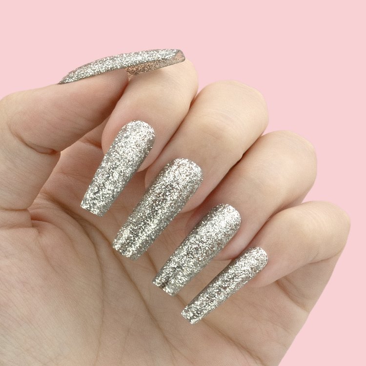 UV Nagellack No 096 Silber Glitter Pailletten 10ml – Christian Artesio