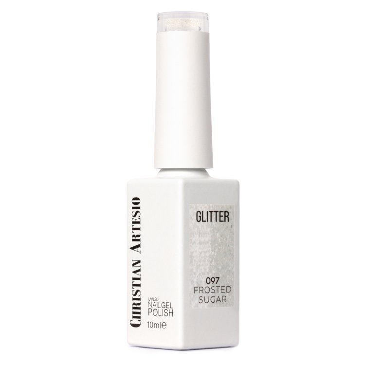 Ημιμόνιμο Βερνίκι Νυχιών Νο 097 Λευκό Ιριδίζον Glitter 10ml - Christian Artesio