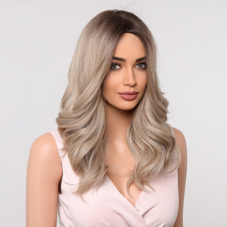 Περούκα Συνθετική Ξανθιά Μακριά Κυματιστή