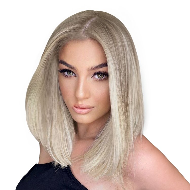 Περούκα Συνθετική Ξανθιά Όμπρε Ίσια Καρέ