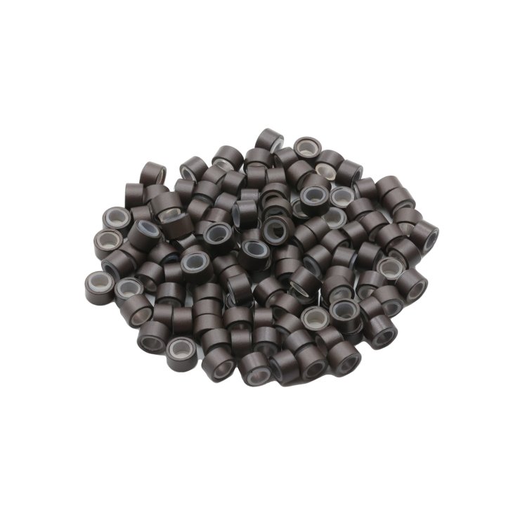 Micro Rings με Σιλικόνη Καστανό σκούρο 100τμχ