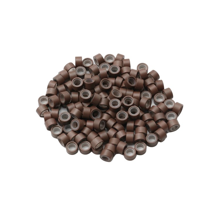 Micro Rings με Σιλικόνη Καστανό 100τμχ