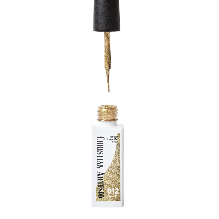 UV & LED Shellac Fineliner Nr. 012 Gold Glitter, 8ml