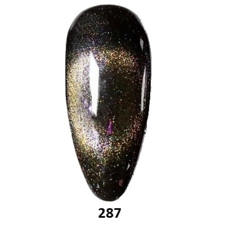 Ημιμόνιμο Βερνίκι Νυχιών Νο 287 Μαύρο με Χρυσό Cat Eye 10ml