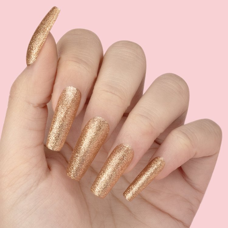 Nail Gel Polish No 102 Rose Gold Glitter 10ml – Christian Artesio