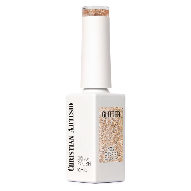 Nail Gel Polish No 102 Rose Gold Glitter 10ml – Christian Artesio