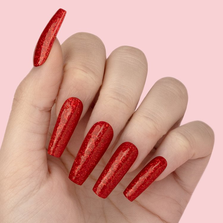 Gel Nail Polish No 106 Red Glitter 10ml – Christian Artesio