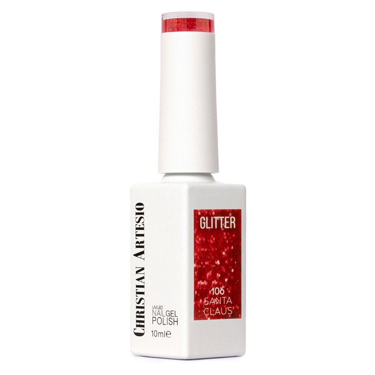 Gel Nail Polish No 106 Red Glitter 10ml – Christian Artesio