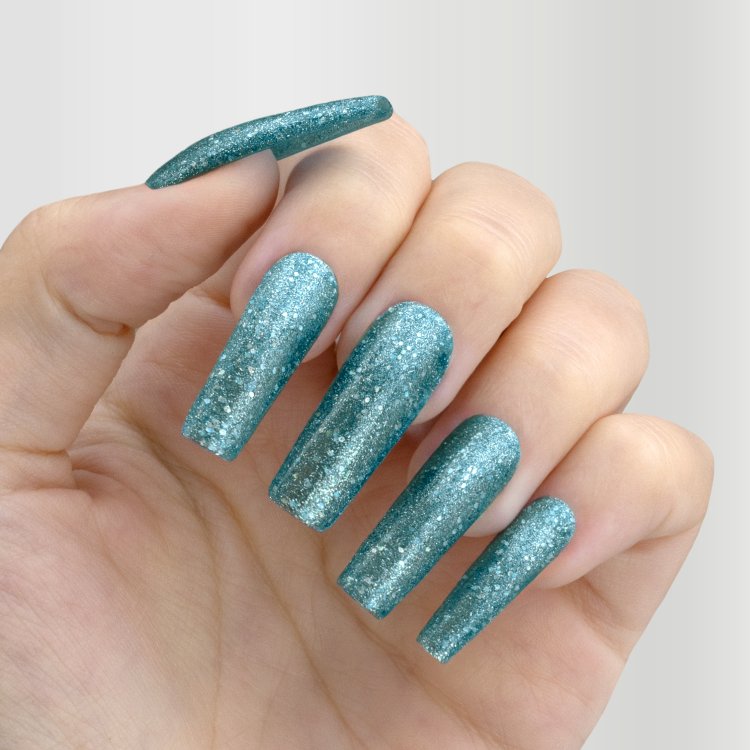 Ημιμόνιμο Βερνίκι Νυχιών Νο 108 Τιρκουάζ Glitter Παγιέτες 10ml – Christian Artesio