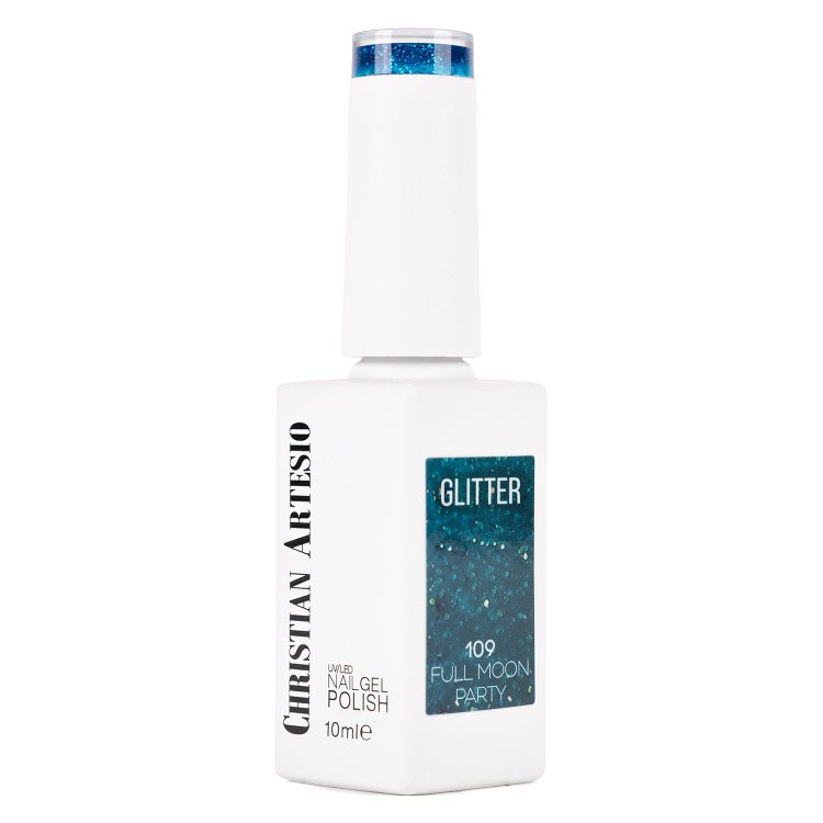Ημιμόνιμο Βερνίκι Νυχιών Full Moon Party Νο 109 Μπλε Glitter 10ml