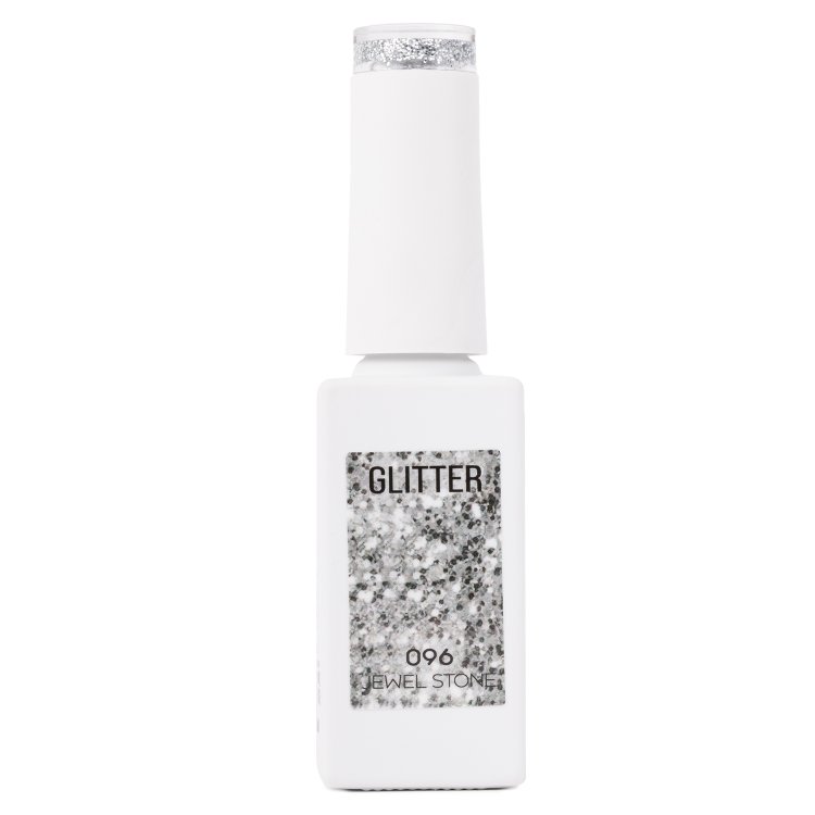 Ημιμόνιμο Βερνίκι Νυχιών Νο 096 Ασημί Glitter Παγιέτα 10ml - Christian Artesio