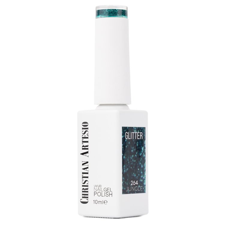 Ημιμόνιμο Βερνίκι Νυχιών Jungle Νο 264 Πράσινο Glitter 10ml