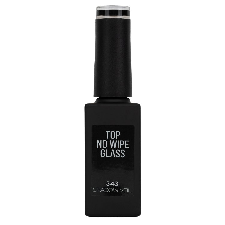 Ημιμόνιμο Βερνίκι Νυχιών Jelly Glass Top Coat Νο 343 No Wipe Μαύρο 10ml