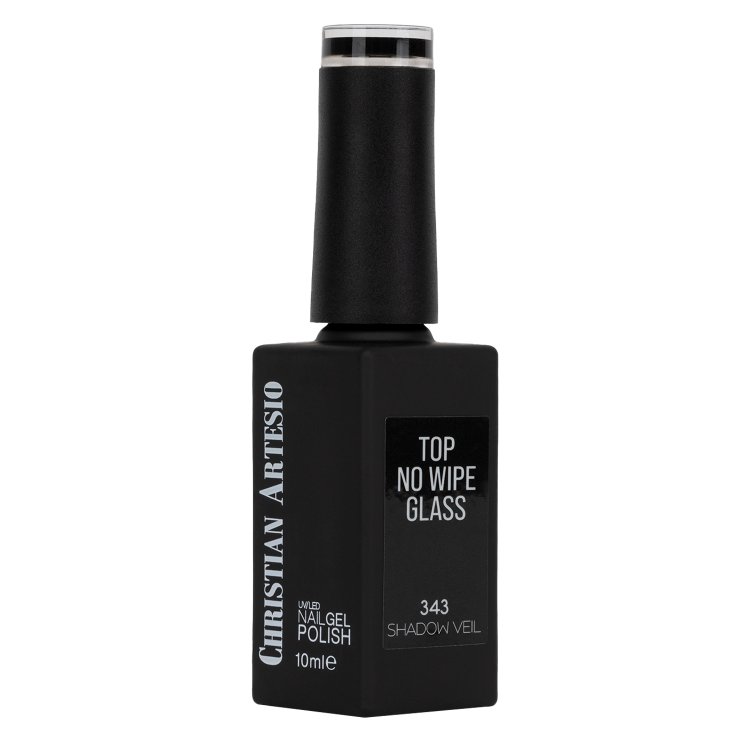 Ημιμόνιμο Βερνίκι Νυχιών Jelly Glass Top Coat Νο 343 No Wipe Μαύρο 10ml