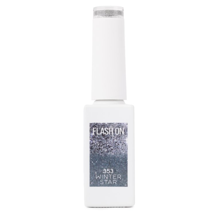Ημιμόνιμο Βερνίκι Νυχιών Flash On Winter Star Νο 353 Ασημί Glitter 10ml