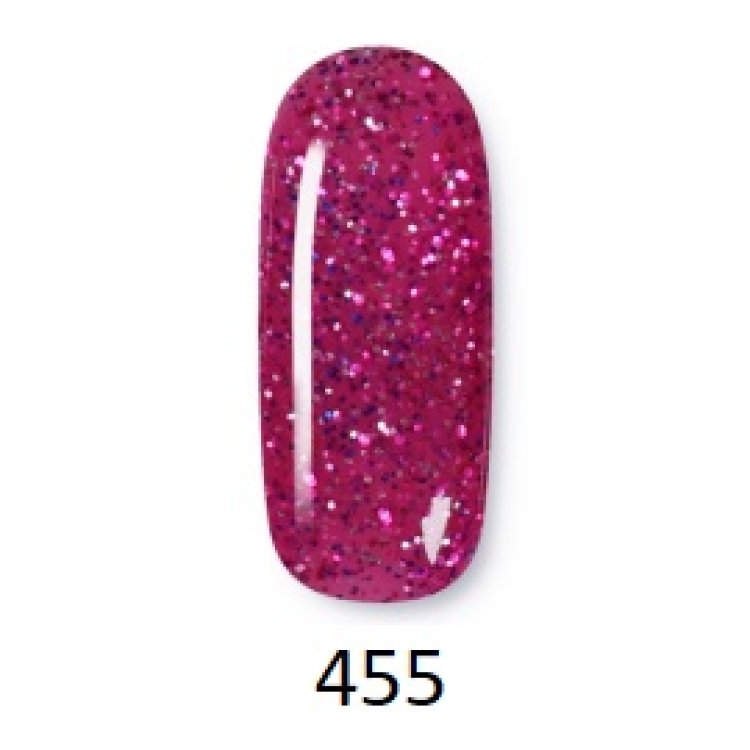 Ημιμόνιμο Βερνίκι Νυχιών Starry Pink Νο 455 Φουξ Glitter 10ml