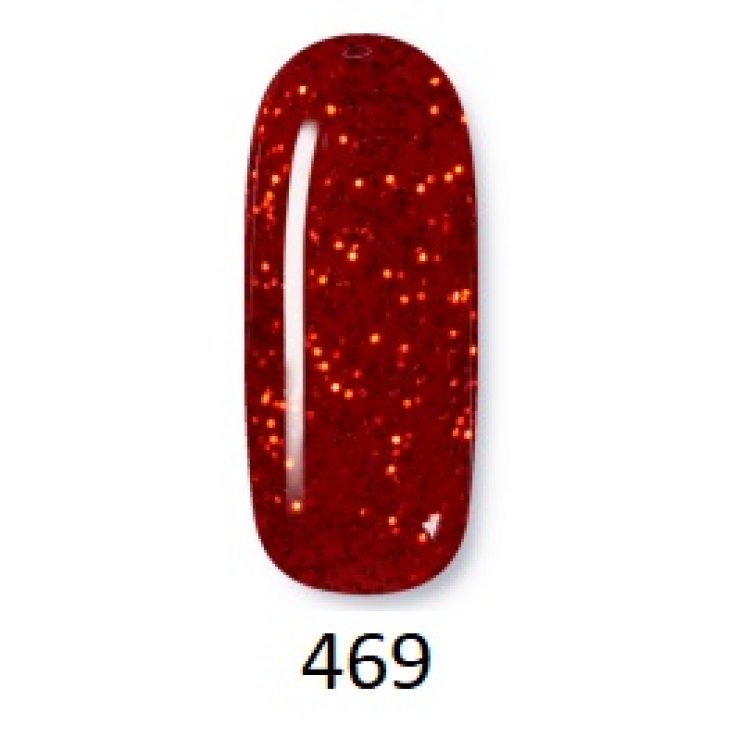 Ημιμόνιμο Βερνίκι Νυχιών Rebel Νο 469 Κοκκινο Glitter 10ml